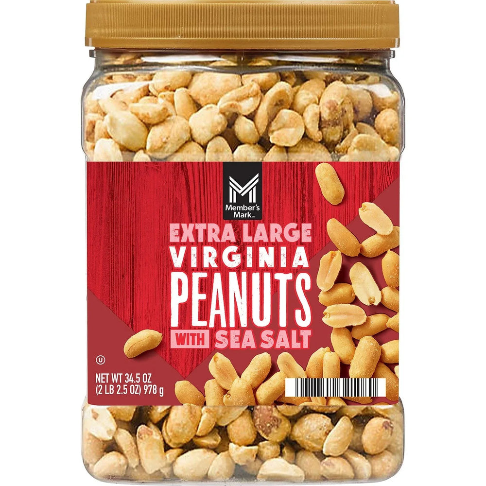 Member's Mark Extra Large Virginia Peanuts, 34.5 oz. - USA MEGA SHOP