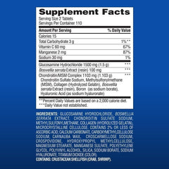 Member’s Mark Glucosamine HCl and Chondroitin/MSM Complex Tablets, 220 ct.