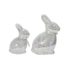 Member's Mark Pre-Lit Glass Bunny Décor, Set of 2 - USA MEGA SHOP