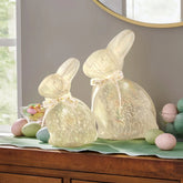 Member's Mark Pre-Lit Glass Bunny Décor, Set of 2 - USA MEGA SHOP