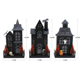 Member's Mark Pre-Lit Metal Halloween Houses, Set of 3 - USA MEGA SHOP
