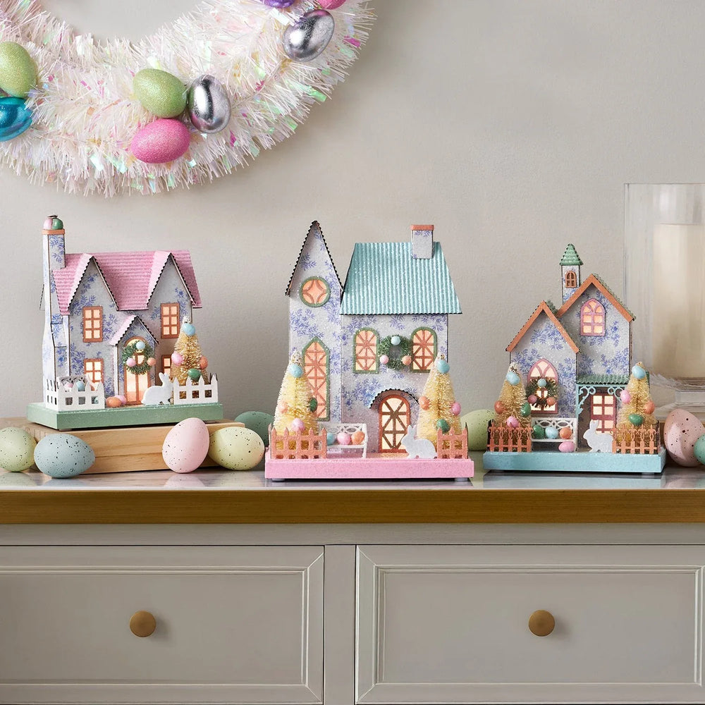 Member's Mark Pre-Lit Paper Houses, Set of 3 - USA MEGA SHOP