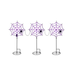 Member's Mark Pre-Lit Spiderweb Lawn Stakes, Set of 3 - USA MEGA SHOP