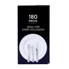 Member's Mark Premium Silver-Look Cutlery Combo 180 ct.