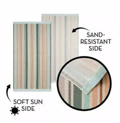 Member's Mark 2-Pack Adult Sand-Friendly Beach Towels, 40" x 72"