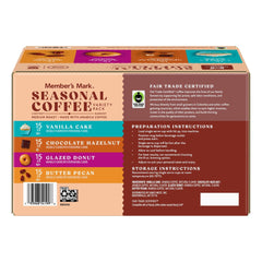 Member's Mark Seasonal Coffee Medium Roast Coffee Pods, Variety Pack, 60 ct.
