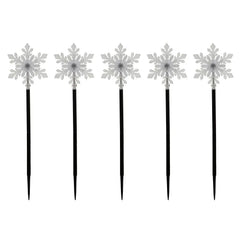 Member's Mark 5ct Snowflake Pathway LED Lights, 9' Lighted Length