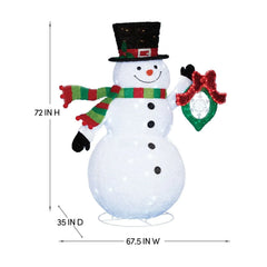 Member's Mark 6' Pre-Lit Pop-up Twinkling Snowman - USA MEGA SHOP