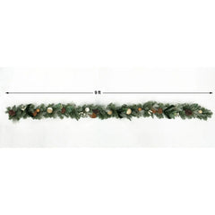 Member's Mark 9' Evergreen Pre-Lit Decorated Garland - USA MEGA SHOP