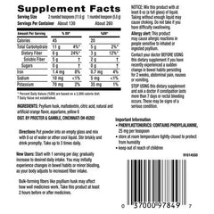 Metamucil Fiber Supplement, Orange Sugar Free, 260 Servings