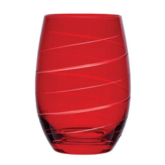 Mikasa Cheers Stemless Ruby Wine Glasses, Set of 6 - USA MEGA SHOP