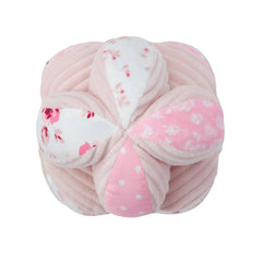 Modern Moments by Gerber Baby Boy or Girl Unisex Plush Developmental Sensory Ball, Pink Roses