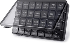 Monthly Pill Organizer, 28 Days, Compact, Portable for Elderly Parents, Patients (28 Grids)