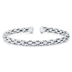 Mosaic Chain Bangle Bracelet Set in Sterling Silver & 18K Gold Plated - USA MEGA SHOP