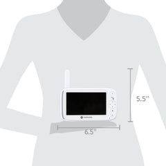 Motorola VM75 Video Baby Monitor w/ 5" Color Screen & Camera | Two-Way Talk, Lullabies, Remote Zoom