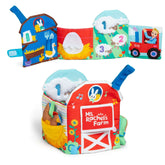 Ms. Rachel Official Sensory Learning Plush Farm Toy, Foldable Baby Book for Babies Ages 3 Months to 18 Months