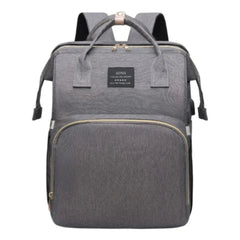 Multifunctional Diaper Bag Backpack, Large Capacity, Changing Station, Insulated Pocket, for Moms/Dads, Boys/Girls (Gray) - Brands For Less USA