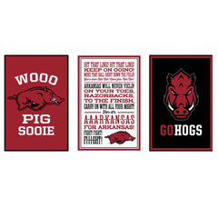 NCAA 3-piece Adhesive Canvas Peel-and-Stick Wall Art