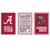 NCAA 3-piece Adhesive Canvas Peel-and-Stick Wall Art - USA MEGA SHOP