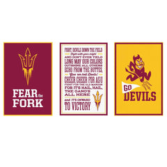 NCAA 3-piece Adhesive Canvas Peel-and-Stick Wall Art - USA MEGA SHOP
