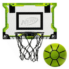 Set de baloncesto NERF Pro Hoop - Incluye minibaloncesto Nerf - Aro de acero para clavadas - Para colgar sobre la puerta
