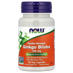 NOW Foods, Ginkgo Biloba With Eleuthero Root, Veg Capsules