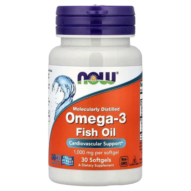 NOW Foods, Omega-3 Fish Oil, (1 g per Softgel) - USA MEGA SHOP