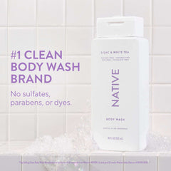 Native Body Wash, Lilac & White Tea, Sulfate Free, for Women & Men, 18 fl oz