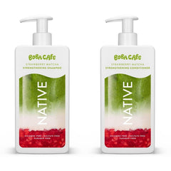 Native Limited Edition Strawberry Matcha Boba Shampoo and Conditioner Regimen
