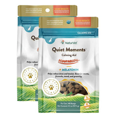 NaturVet Scoopables Quiet Moments Calming Aid Supplements for Cats, Salmon Flavor, 5.5oz, 2-pack - USA MEGA SHOP