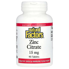 Natural Factors, Zinc Citrate, Tablets