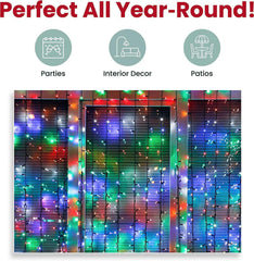 Necano Christmas Lights, Indoor and Outdoor 100 Led Multi Color Mini Lights Twinkle Xmas Tree Lights - 22 ft - USA MEGA SHOP
