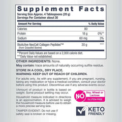 NeoCell Super Collagen Peptides, Unflavored Powder, Collagen Type 1 & 3 21.2 oz.
