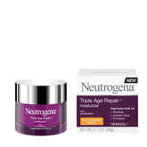 Crema hidratante facial Neutrogena Triple Age Repair - con tecnología Hexinol y vitamina C, crema facial antiarrugas con SPF 25, reduce visiblemente las arrugas y reafirma la piel, 1.7 oz