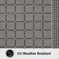Nicole Miller New York Patio Country Luna Contemporary Geometric Indoor/Outdoor Area Rug, Black/Gray