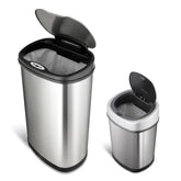 Nine Stars Sensor Trash Cans, Stainless Steel 13.2 gal./3.2 gal.