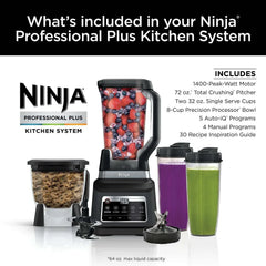Ninja Professional Plus Kitchen System Blender and 8-Cup Food Processor with Auto-iQ - USA MEGA SHOP