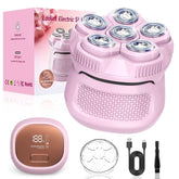 Afeitadora eléctrica Nogroa para mujer, rasuradora corporal y facial inalámbrica recargable 6D, recortadora de bikini impermeable en seco y húmedo para rostro, piernas, brazos y área del bikini