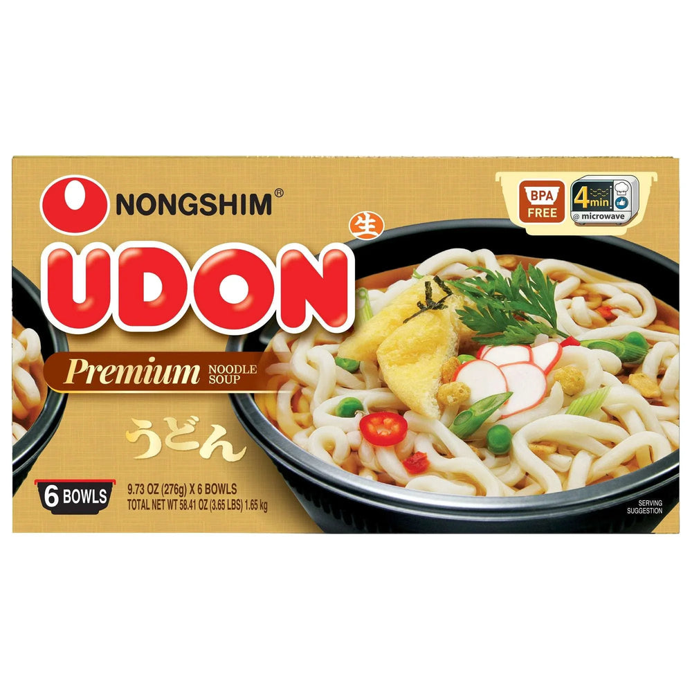 Nongshim, Udon Noodle Soup Bowl, 9.73 oz, 6-Count - USA MEGA SHOP