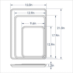 Nordic Ware 3-piece Brilliant Non-Stick Baking Sheet Set