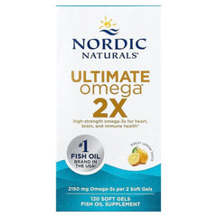 Nordic Naturals, Ultimate Omega® 2X, Lemon, 60 Softgels (1,075 mg per Softgel)