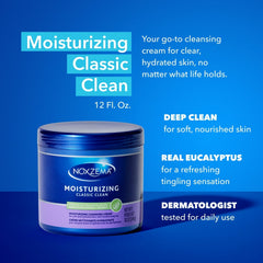 Noxzema Moisturizing Facial Cleanser Cream, Daily Face Cleansing for All Skin Types 12 oz