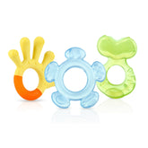 Nuby 3 Step Baby Teether Set Neutral Colors