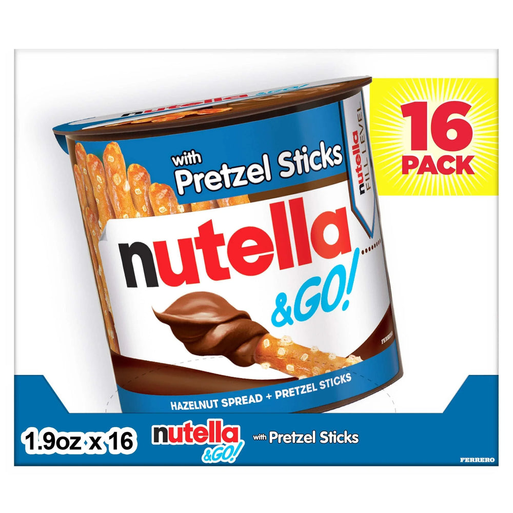 Nutella & GO! Hazelnut and Cocoa Spread With Pretzels, 1.9 oz, 16 Pack - USA MEGA SHOP