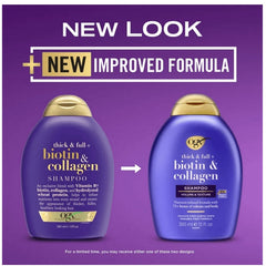 OGX Thick & Full + Biotin & Collagen Volumizing Hair Shampoo and Conditioner Duo, 13 fl oz