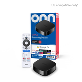 onn 4K Plus Streaming Device, Google TV - Ultra-fast Streaming, Stunning 4K UHD, 16GB Storage, 2GB RAM, Dolby Vision & Atmos, Remote with Voice Control - USA MEGA SHOP