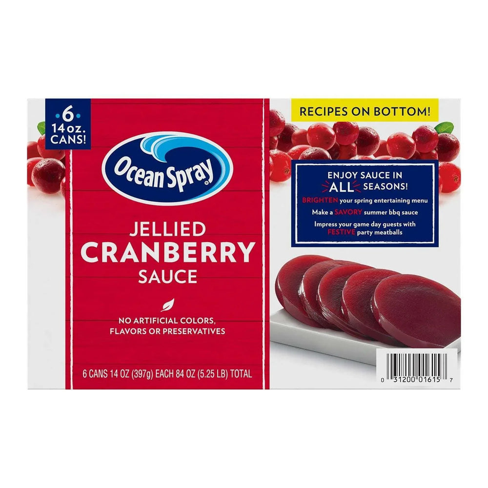 Ocean Spray Jellied Cranberry Sauce, 14 oz., 6 pk. - USA MEGA SHOP