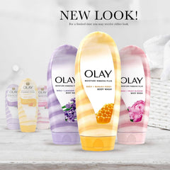 Olay Moisture Ribbons Women's body Wash, Shea + Lavender Oil, 18 fl oz