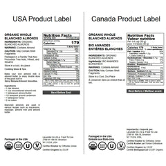 Organic Whole Blanched Almonds — Non-GMO, Kosher, Vegan — by Food to Live