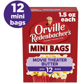 Orville Redenbacher’s Microwave Popcorn Mini Bags, Movie Theater Butter Flavor, 1.5 oz., 12-Count